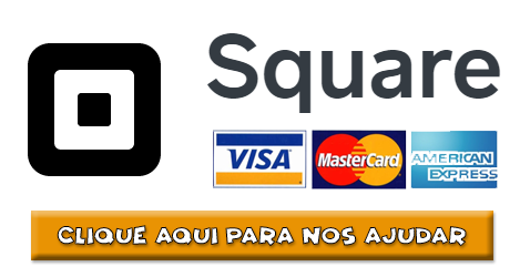 Logo Square Visa Mastercard Amex com Botão de ajuda